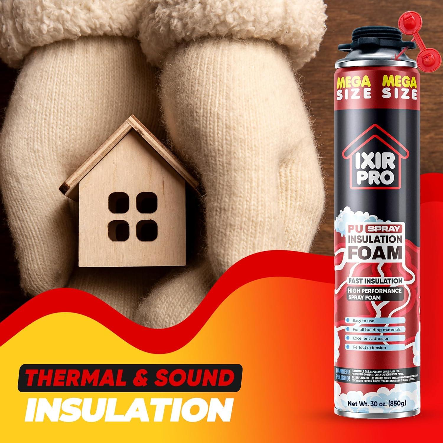 Espuma de Aislamiento en Spray ixirpro 850 g - Sellador Expandible