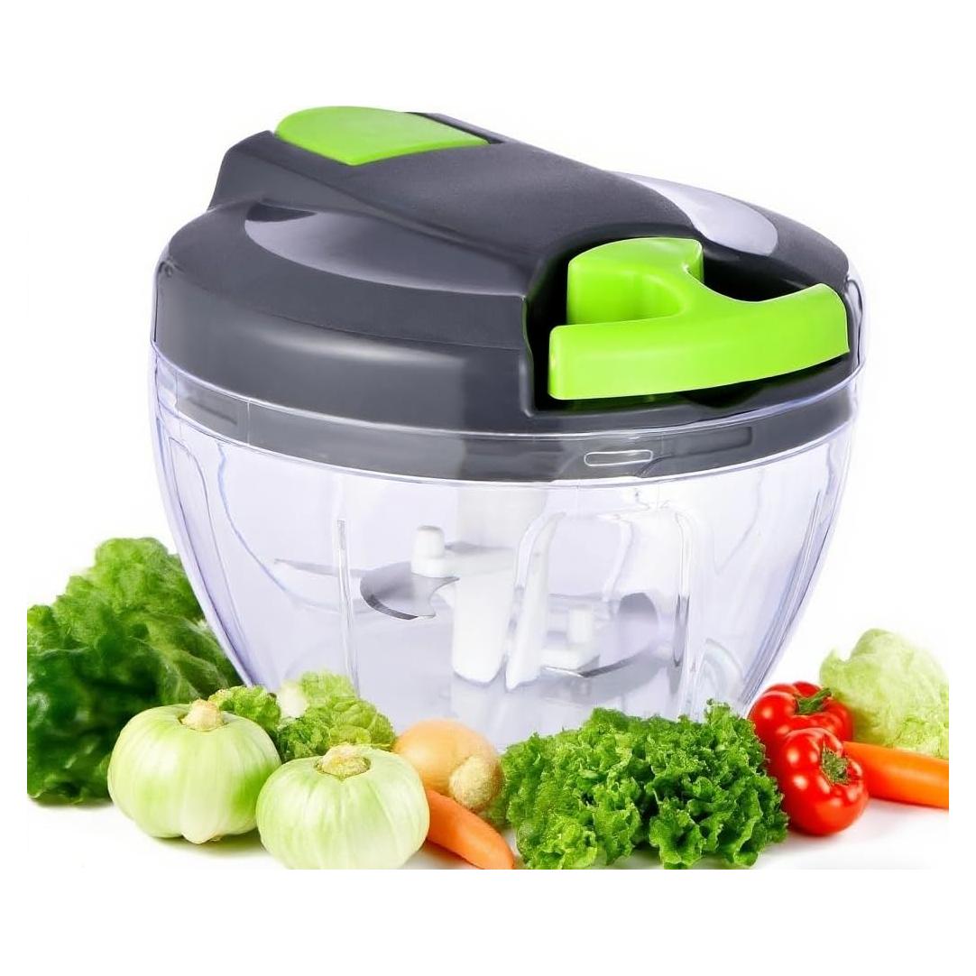 Picador de Verduras Manual Ziweaye Compacto 500ml Verde