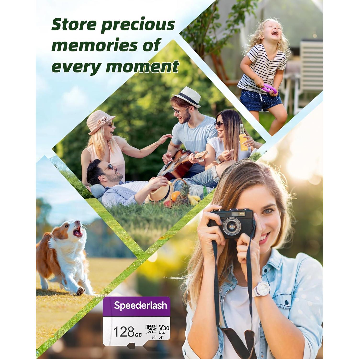 Tarjeta Micro SDXC 128GB Speederlash U3 V30 90MB/s 4K