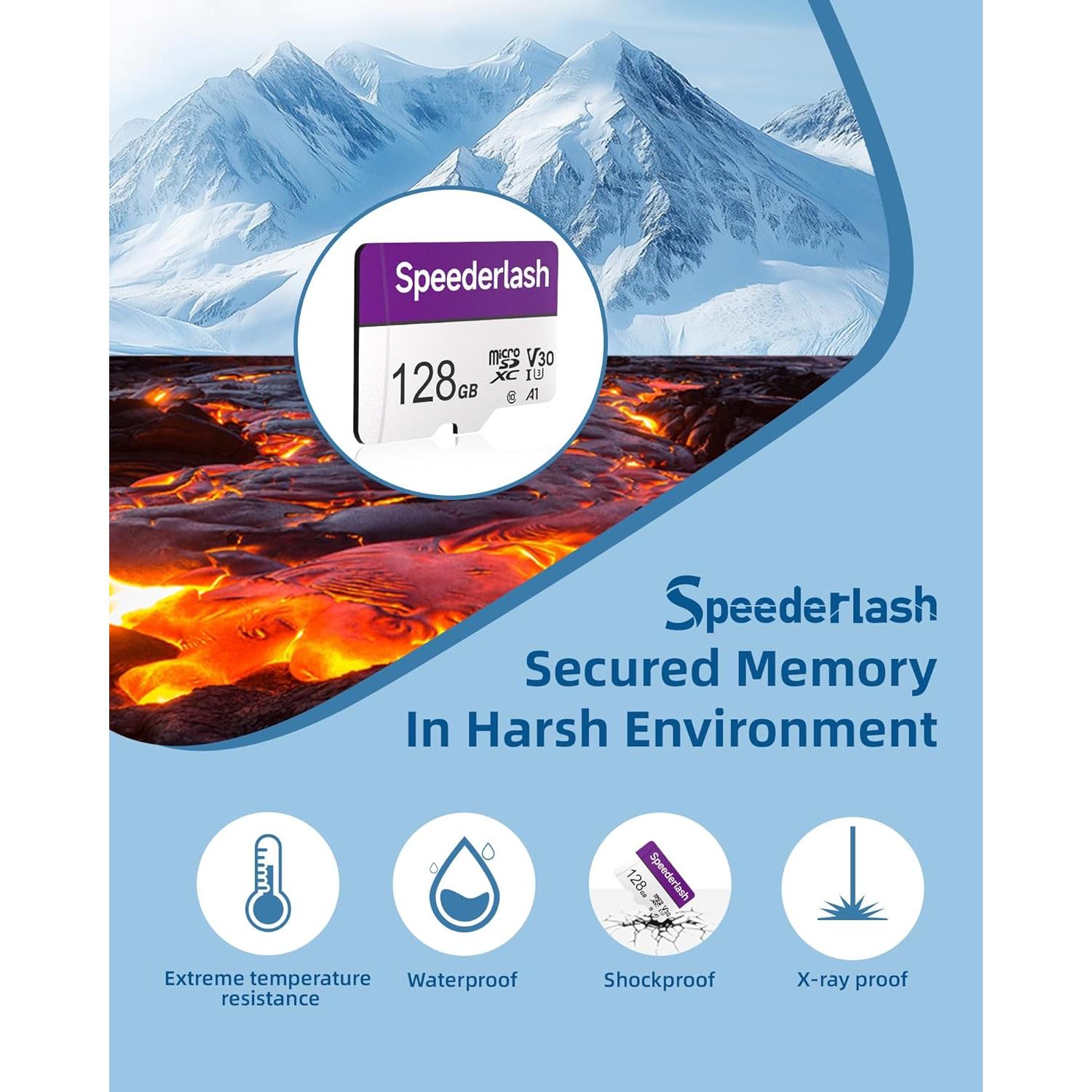Tarjeta Micro SDXC 128GB Speederlash U3 V30 90MB/s 4K