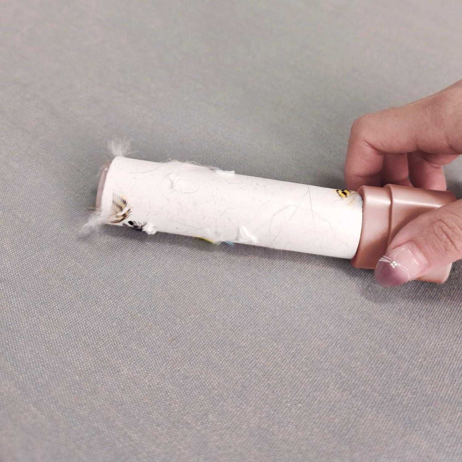 Mini Rodillo Quitapelusas MINGRACE Rosa Pastel 40 Hojas