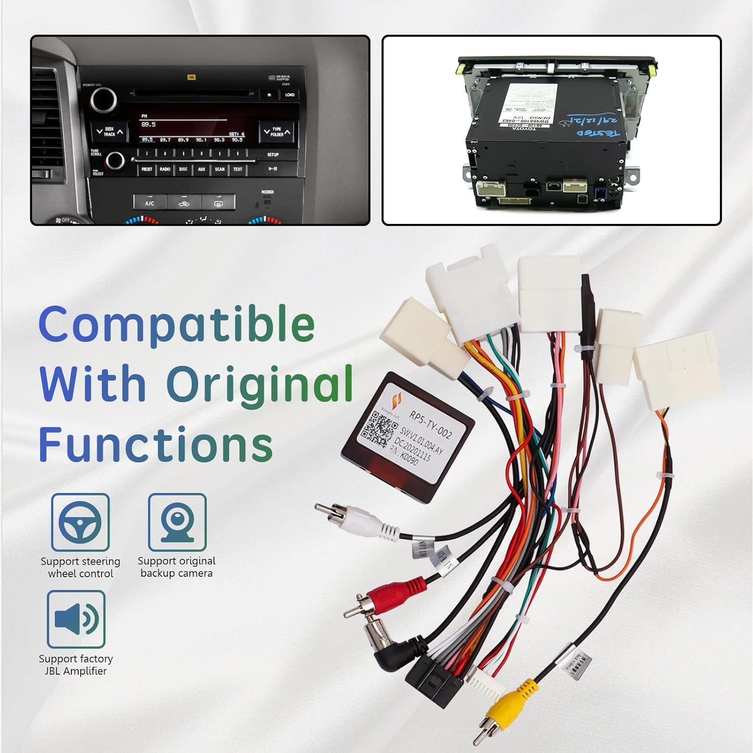 Arnés de Cableado Estéreo Toyota Camry RAV4 Corolla 16 Pines