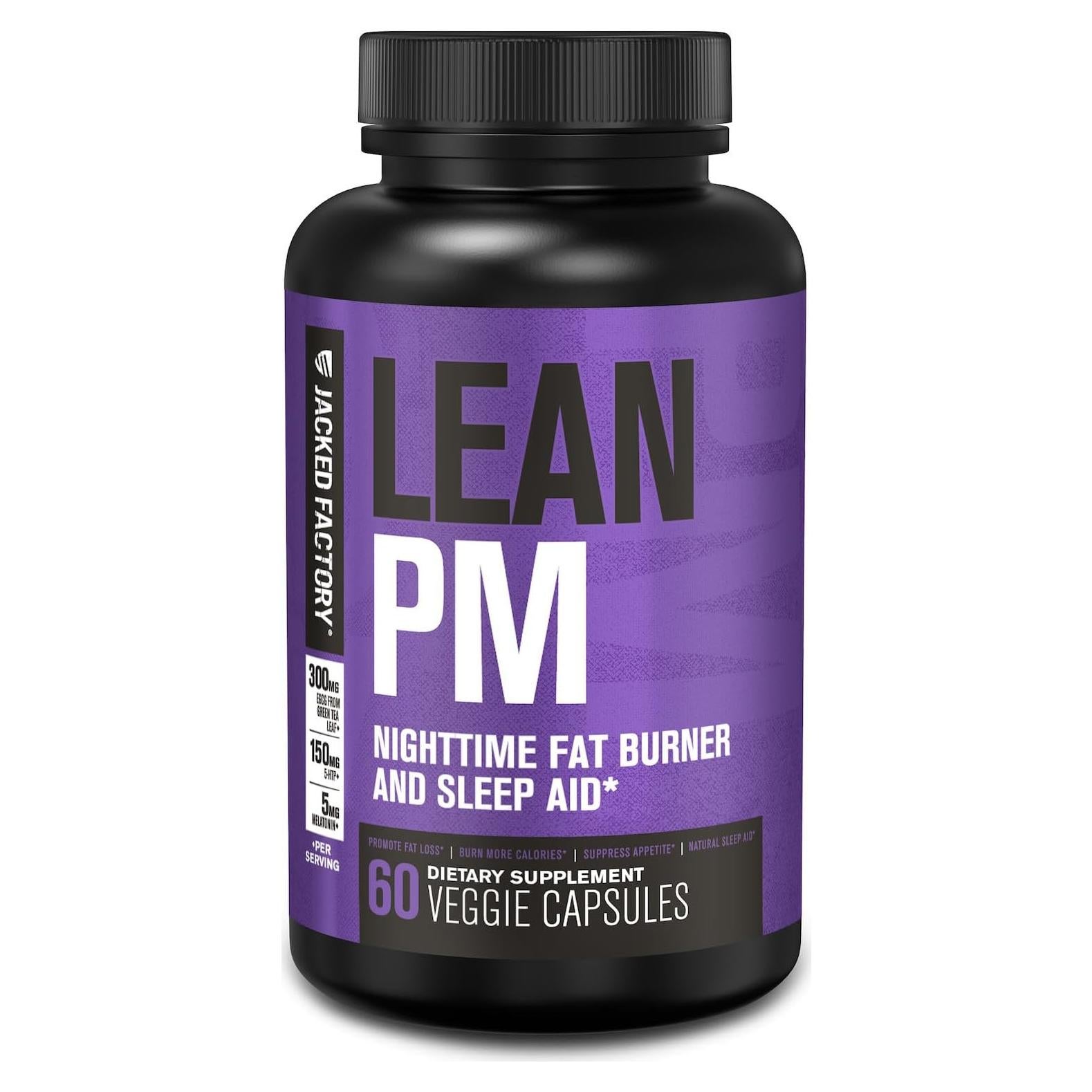 Jacked Factory Lean PM Quemador de Grasa Nocturno 60 Cápsulas