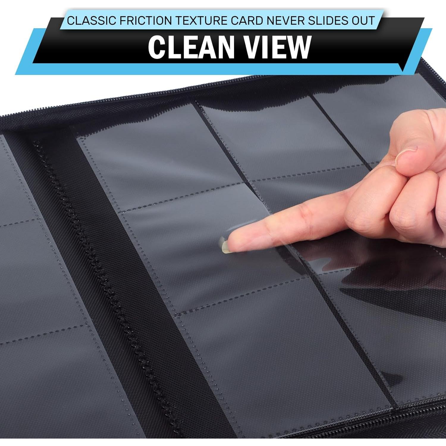 Carpeta de Cartas Zofly 9 Bolsillos Negra - 540 Cartas