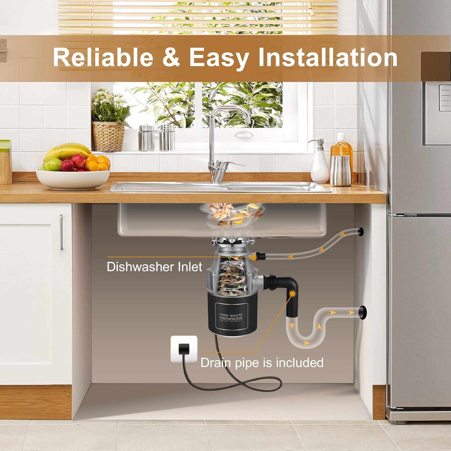 Triturador de Basura Trifecte EM 200 3/4 HP Acero Inoxidable