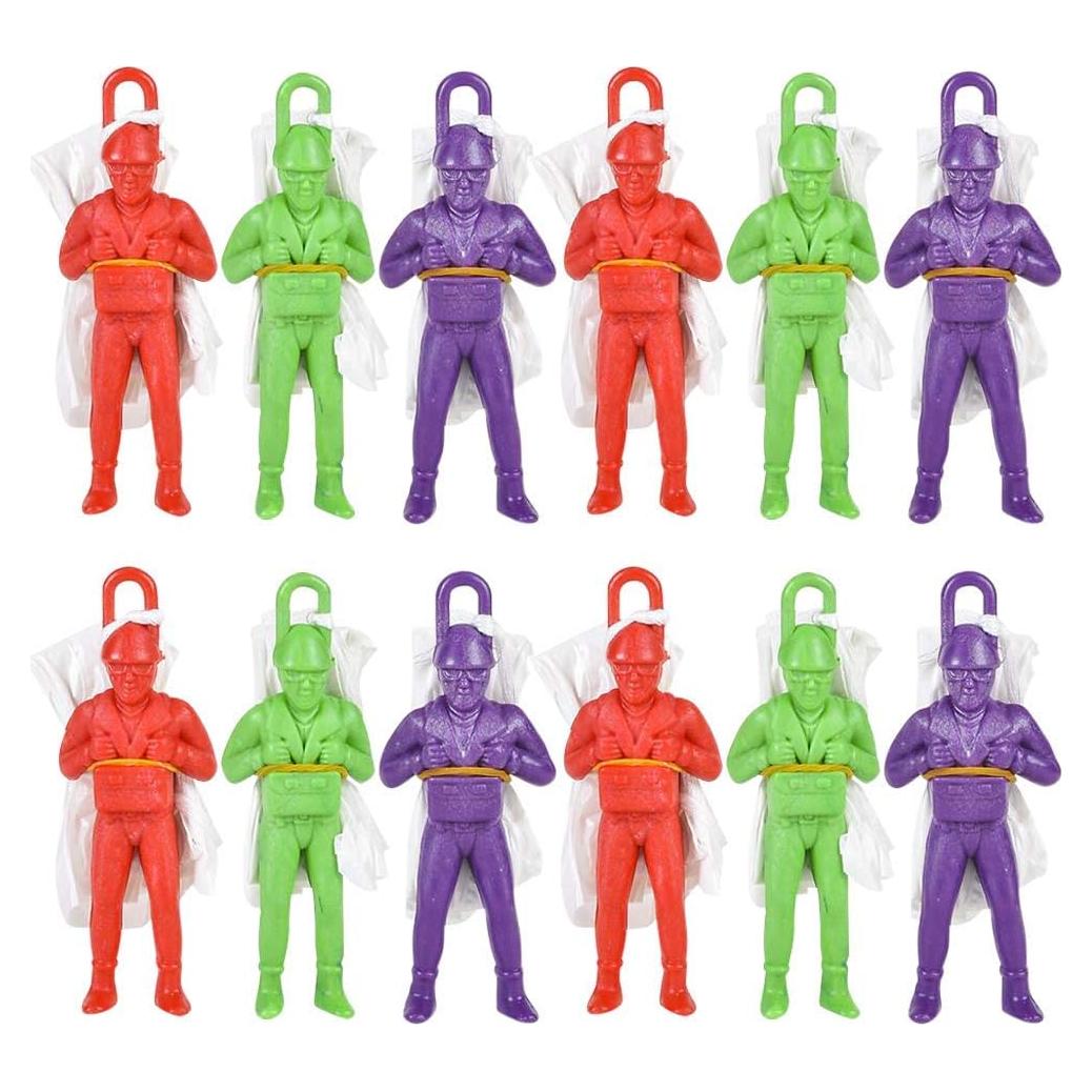 Mini Paracaidistas ArtCreativity, Paquete de 12, Juguetes Coloridos