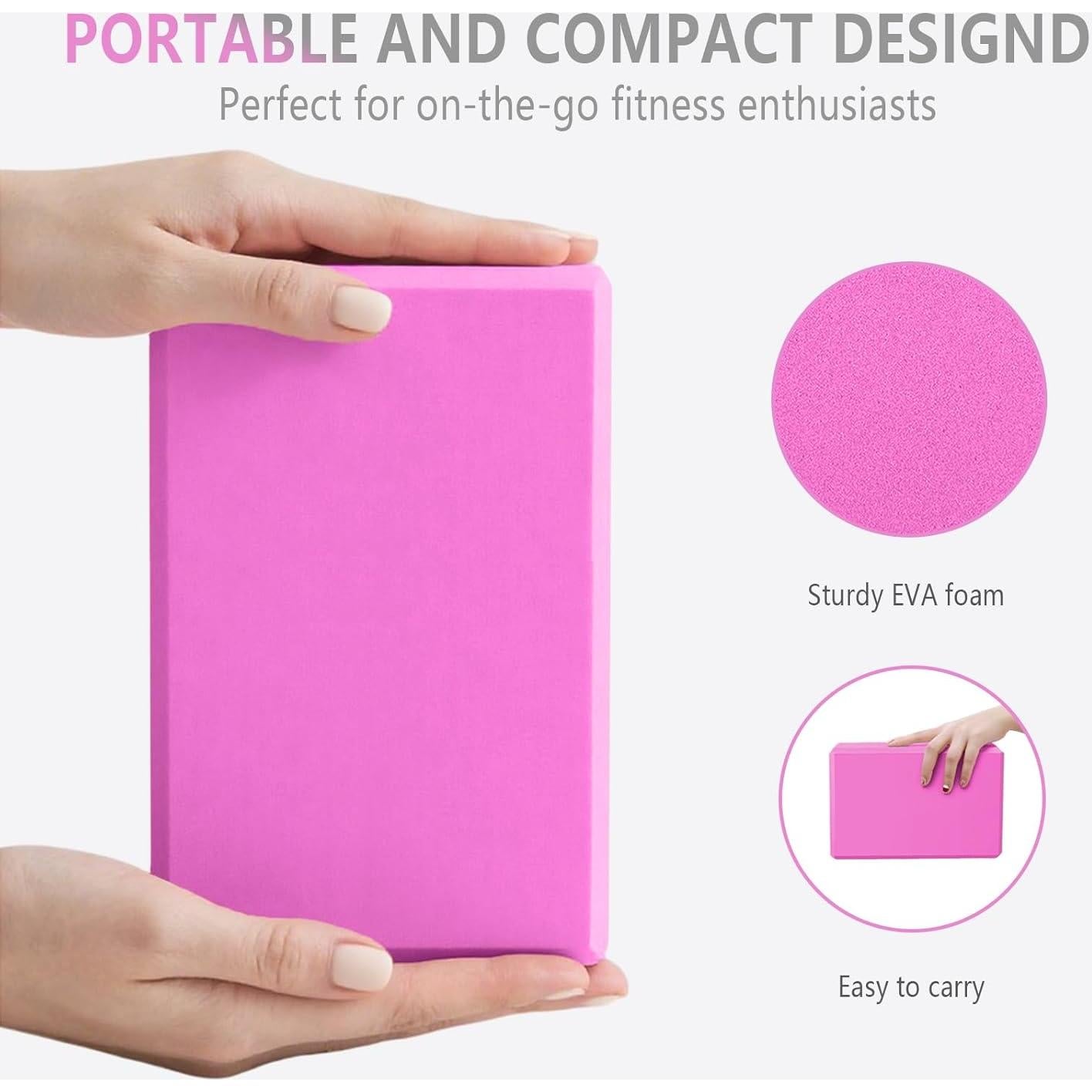 Juego de 2 Bloques de Yoga H.J. Immbir Antideslizantes 22.86x15.24x10.16 cm