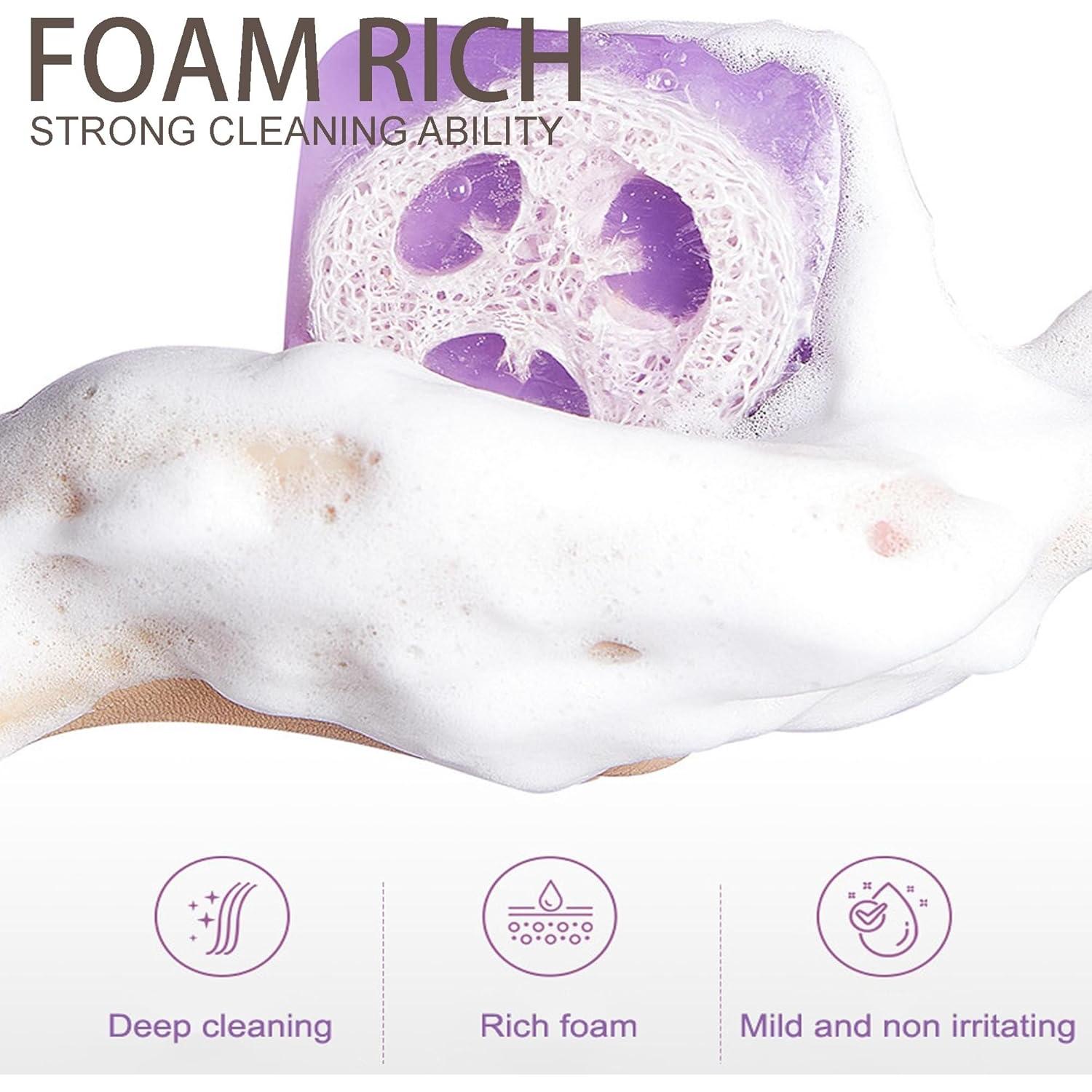 Jabón Natural de Loofah Easilydays Aloe Vera 100g Exfoliante