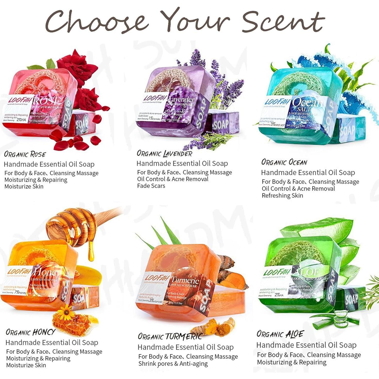 Jabón Natural de Loofah Easilydays Aloe Vera 100g Exfoliante