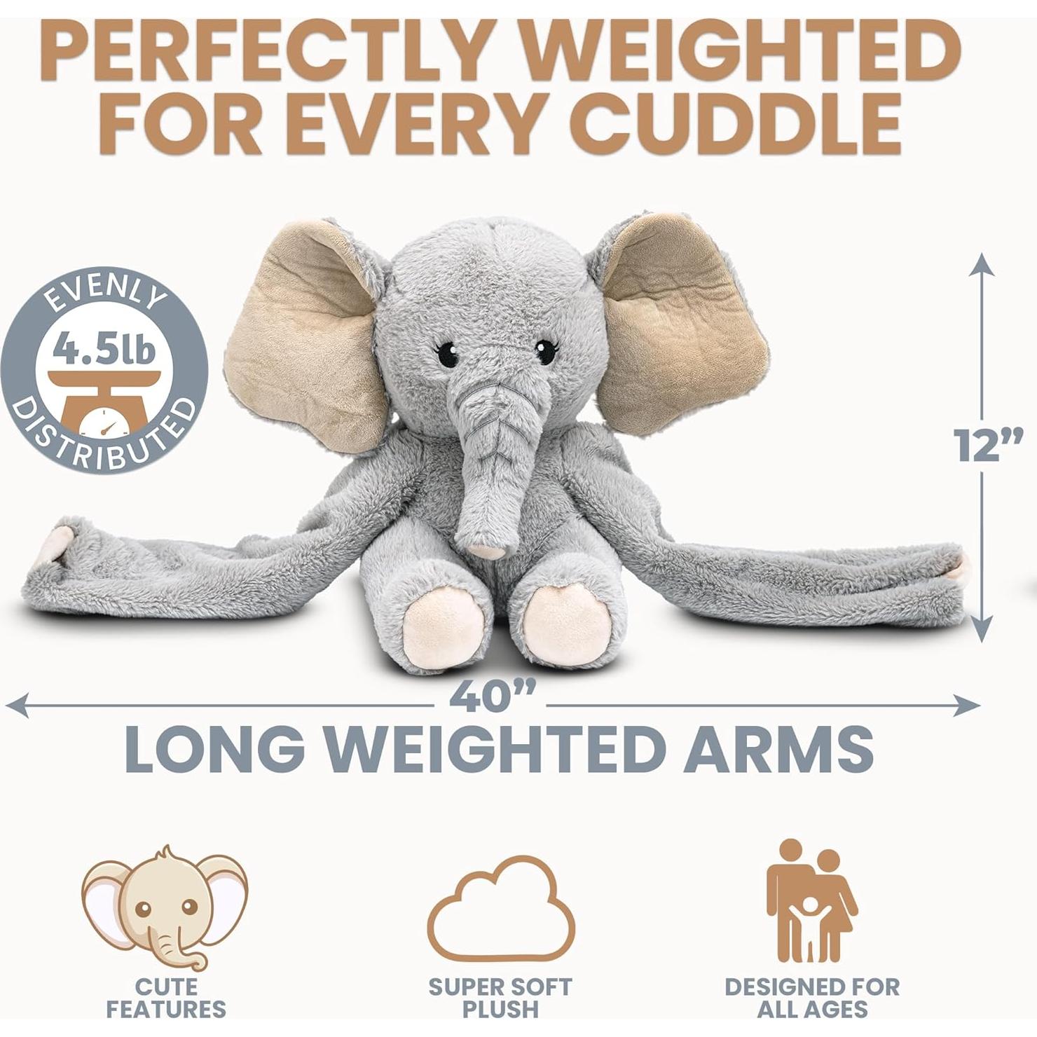 Elefante de peluche Hathi Huggle Healers 2.04 kg 101.6 cm