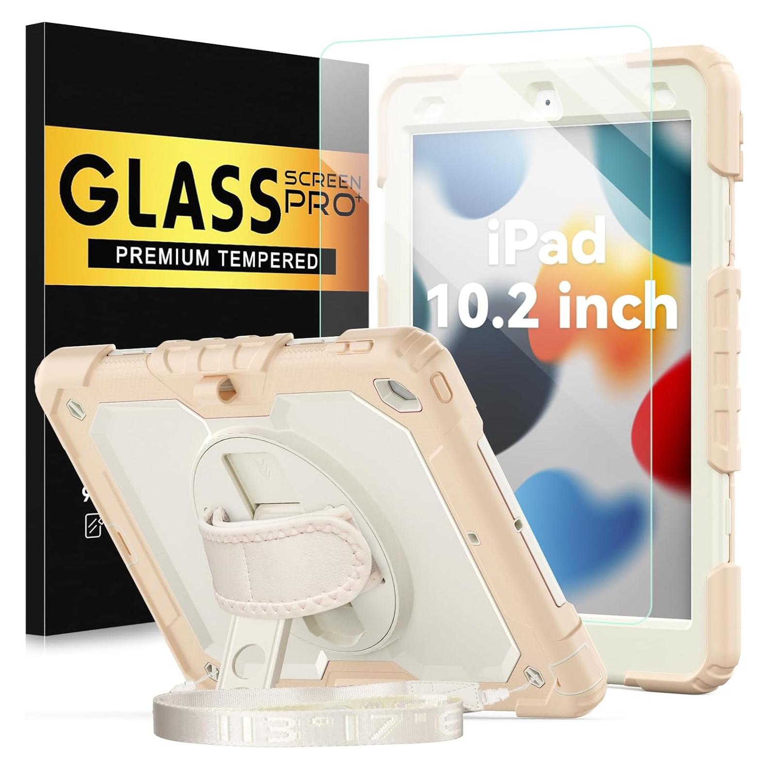 Funda BLOSOMEET Rosa para iPad 10.2" 9na/8va/7ma Gen con Protector