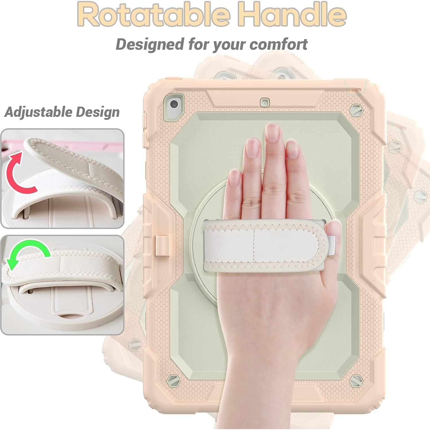 Funda BLOSOMEET Rosa para iPad 10.2" 9na/8va/7ma Gen con Protector