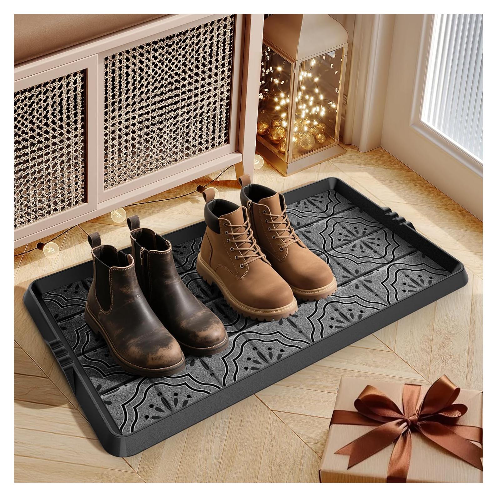 Bandeja para Botas Mibao 40.6x69.9cm Antideslizante Gris