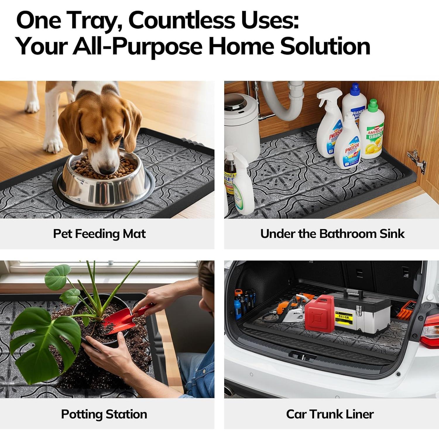 Bandeja para Botas Mibao 40.6x69.9cm Antideslizante Gris