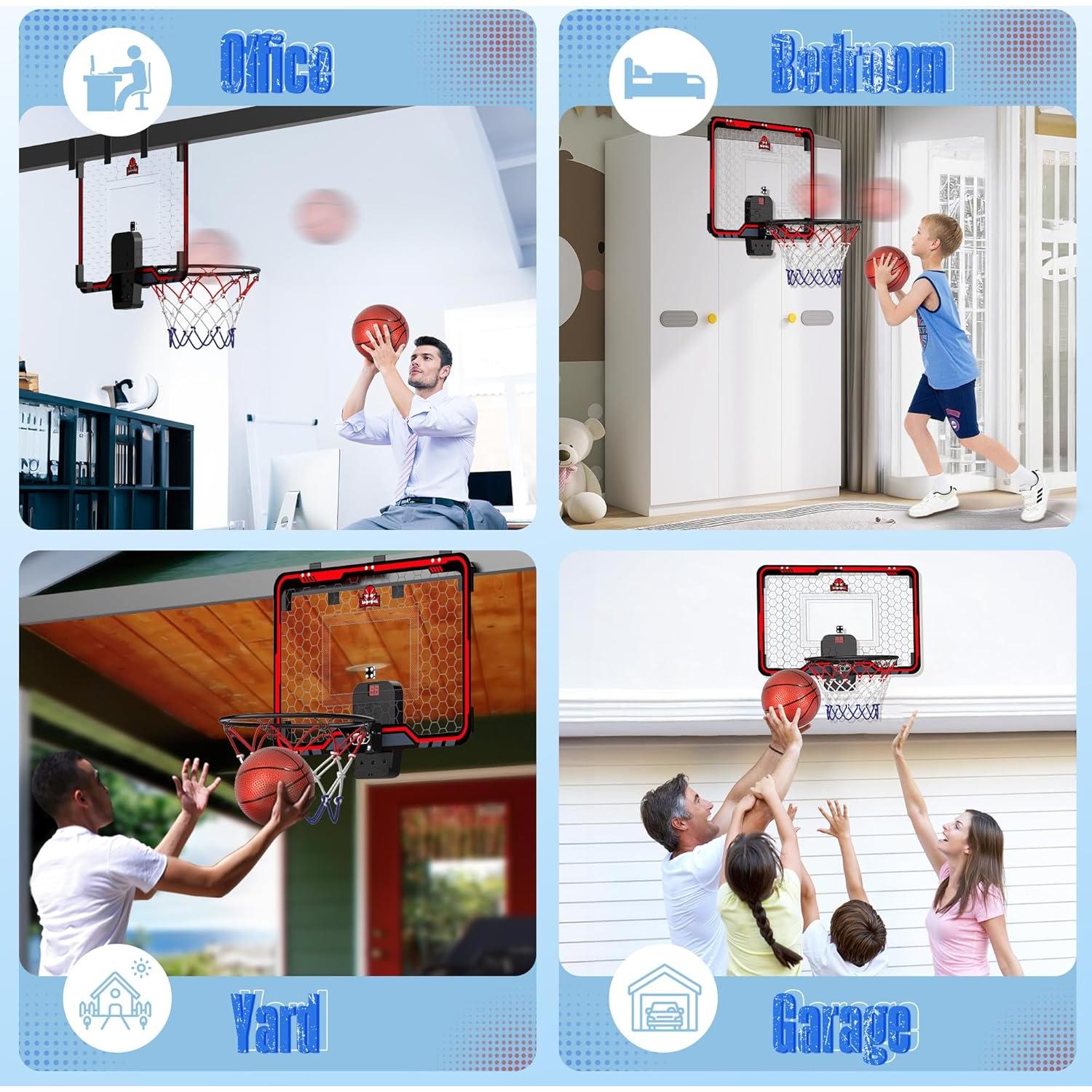 Aro de Baloncesto Interior HopeRock 45.7 cm con Luz LED