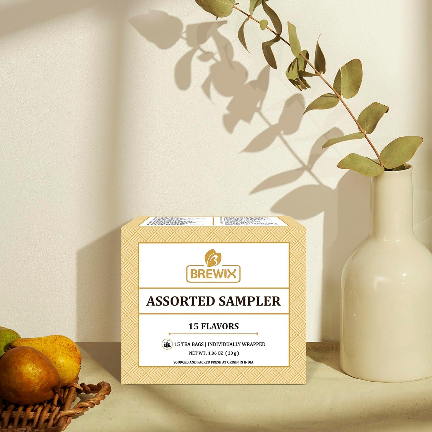 Set de Regalo de Té Variado BREWIX - 15 Bolsitas en Pirámide