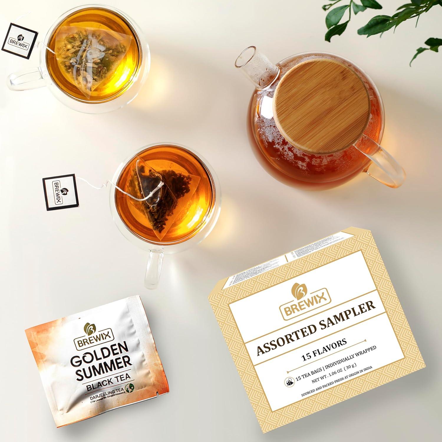 Set de Regalo de Té Variado BREWIX - 15 Bolsitas en Pirámide