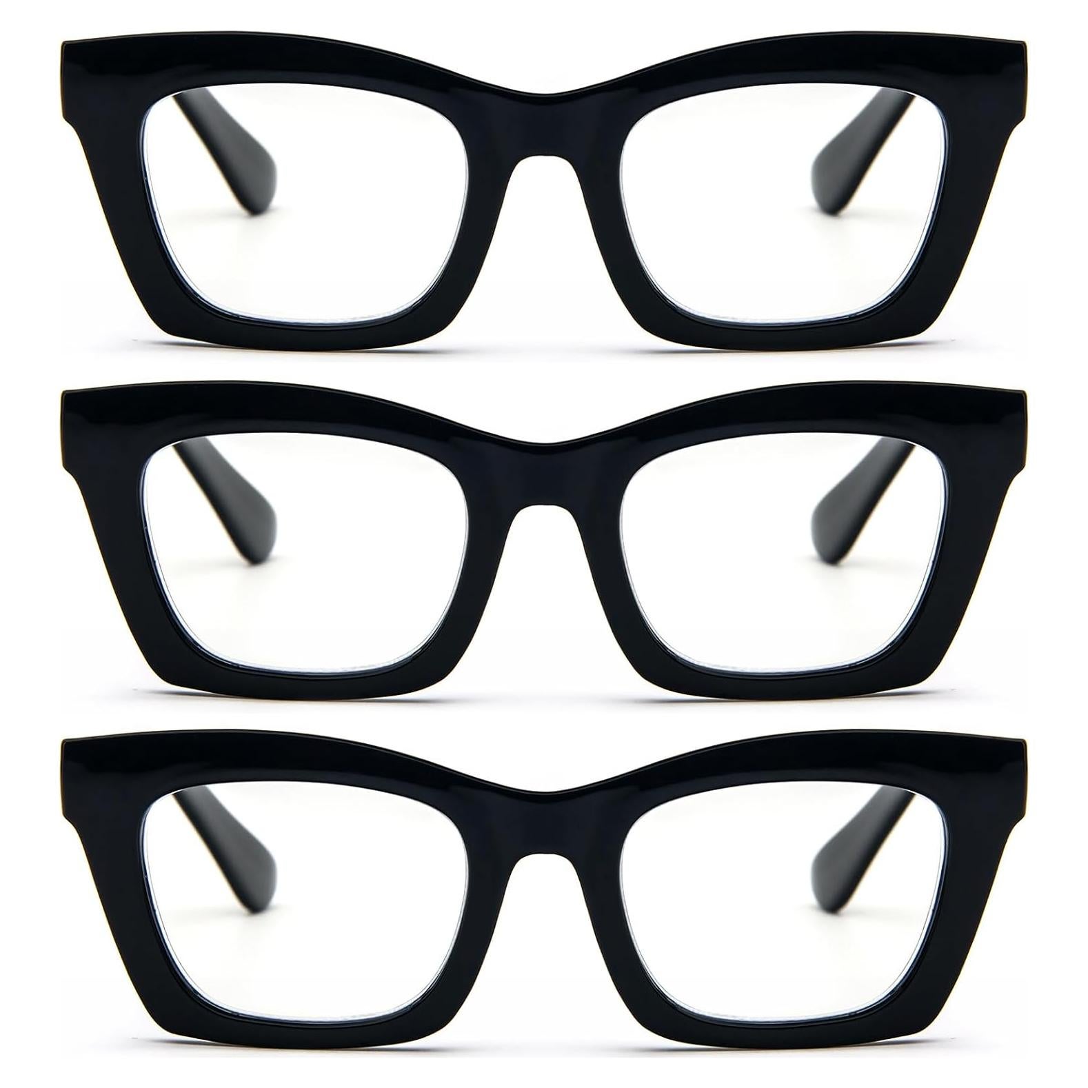 Gafas de lectura REAVEE para mujeres, bloqueo luz azul, 3 colores