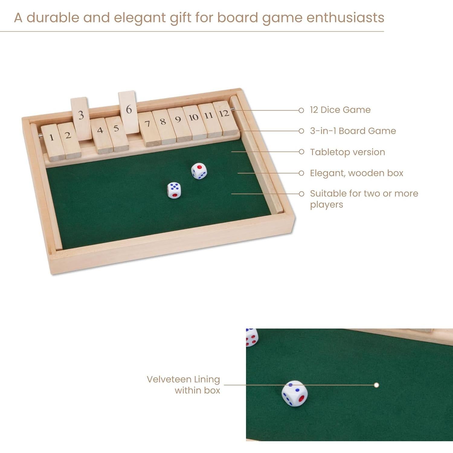 Juego de Mesa 3-en-1 Cierra La Caja Bits y Piezas - Madera