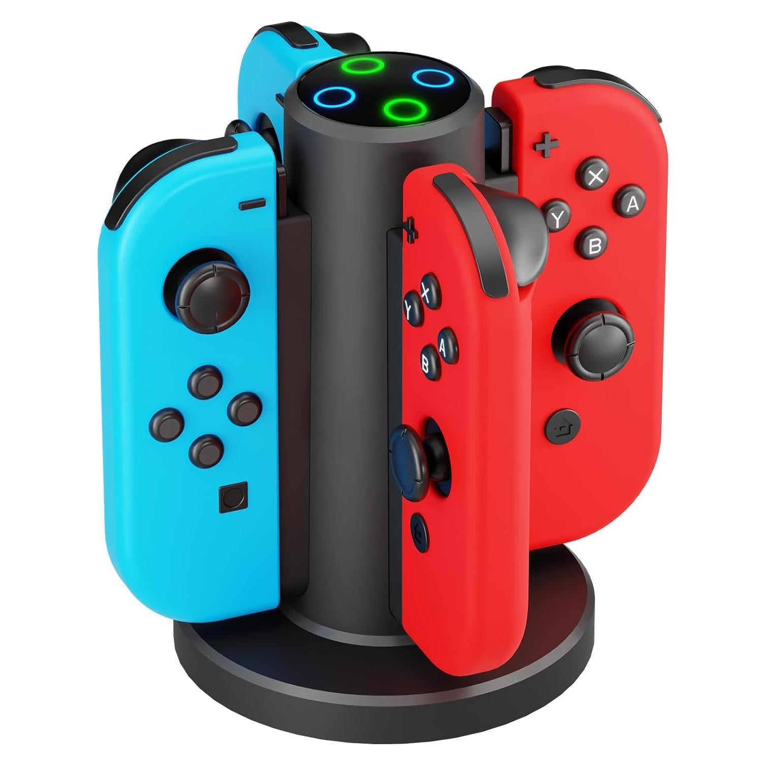 Dock de Carga HONCAM para Joycon Switch 4 en 1 Negro