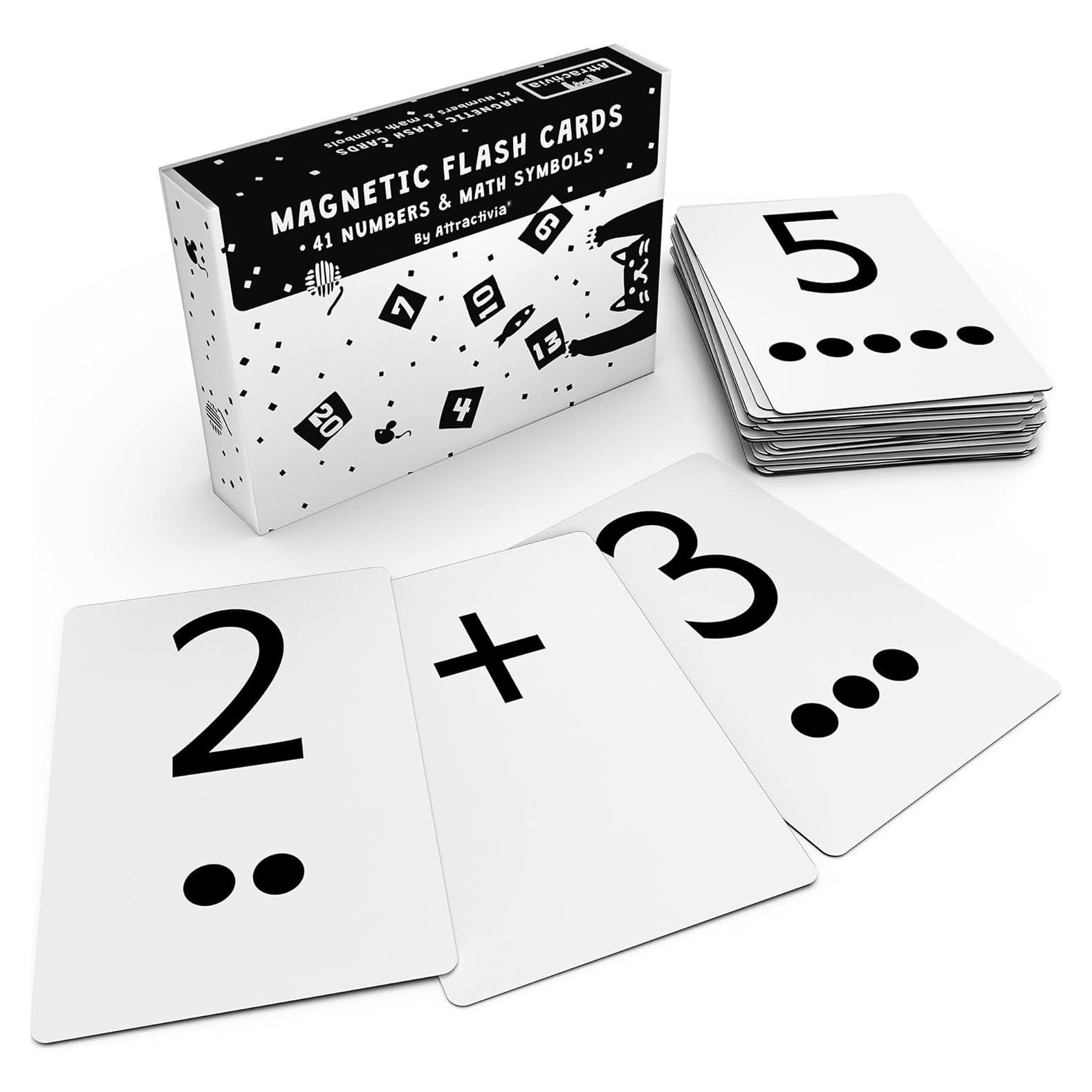 Tarjetas de Flash Magnéticas Attractivia 0-25 Jumbo Matemáticas