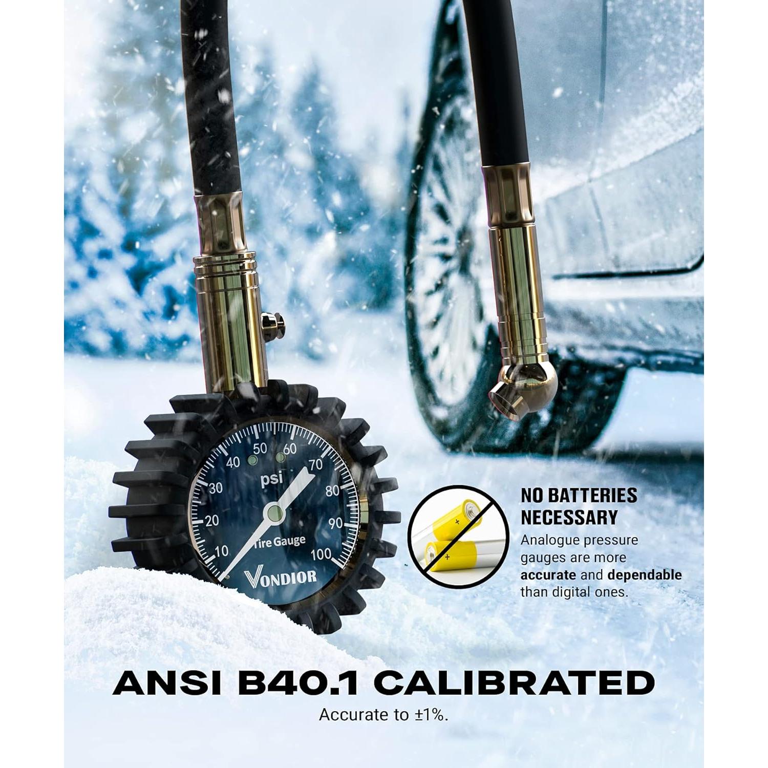 Medidor de Presión de Neumáticos Vondior 0-100 PSI Analógico
