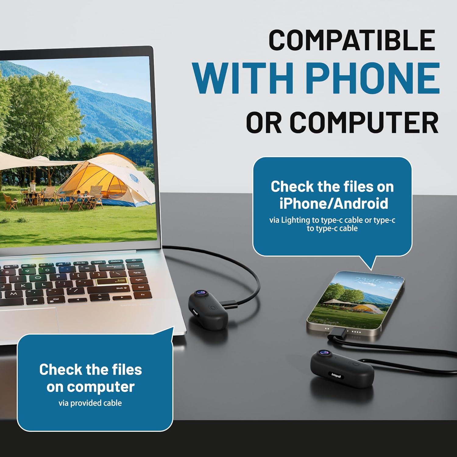 Cámara de acción 4K Intepoll BS-BC-GH88 128GB IPX7 Negra