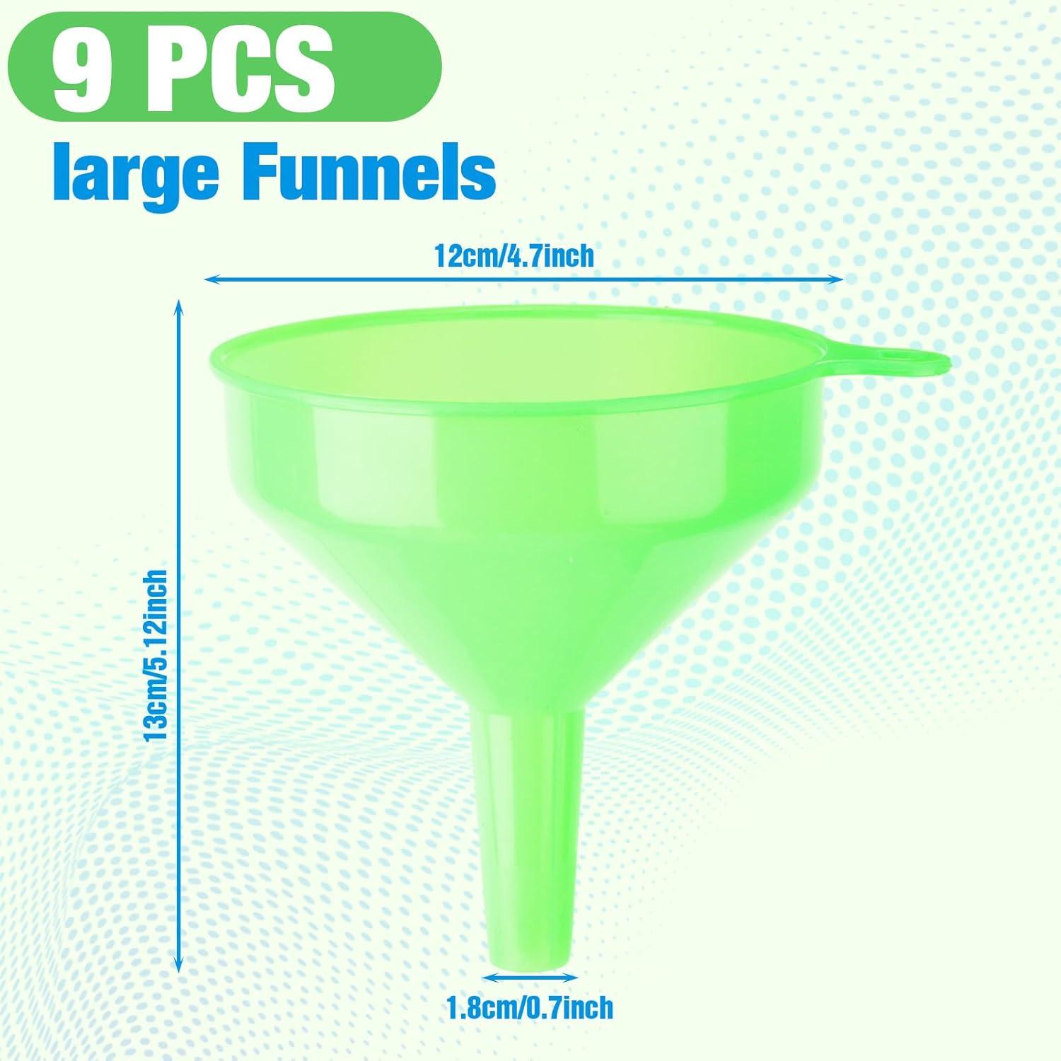 Juego de 9 Embudos Plásticos Honeydak 11.94 cm Boca Ancha