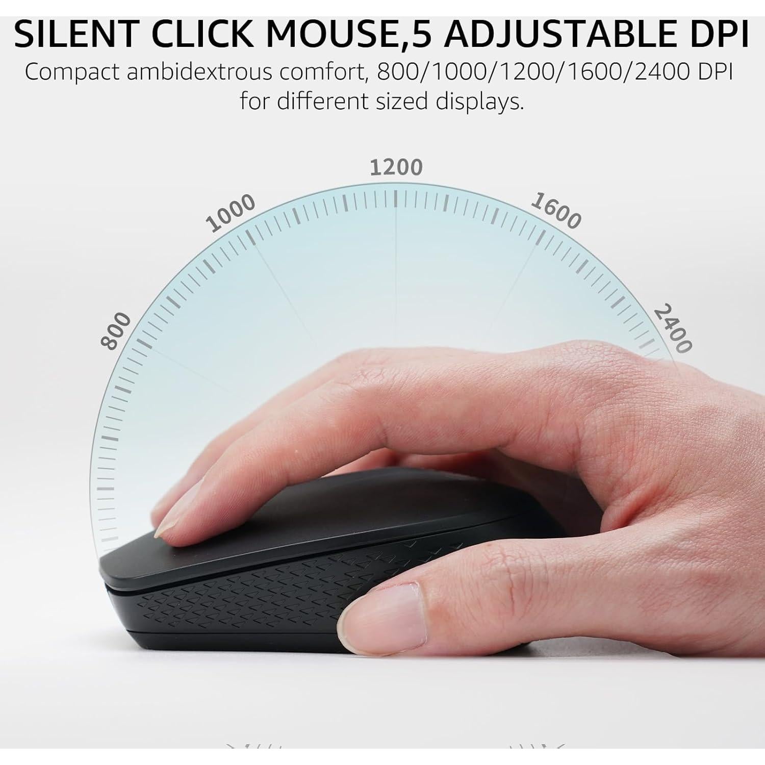 Combo Teclado y Ratón Inalámbrico Rapoo 9010M, Bluetooth 5.0, 4 Dispositivos