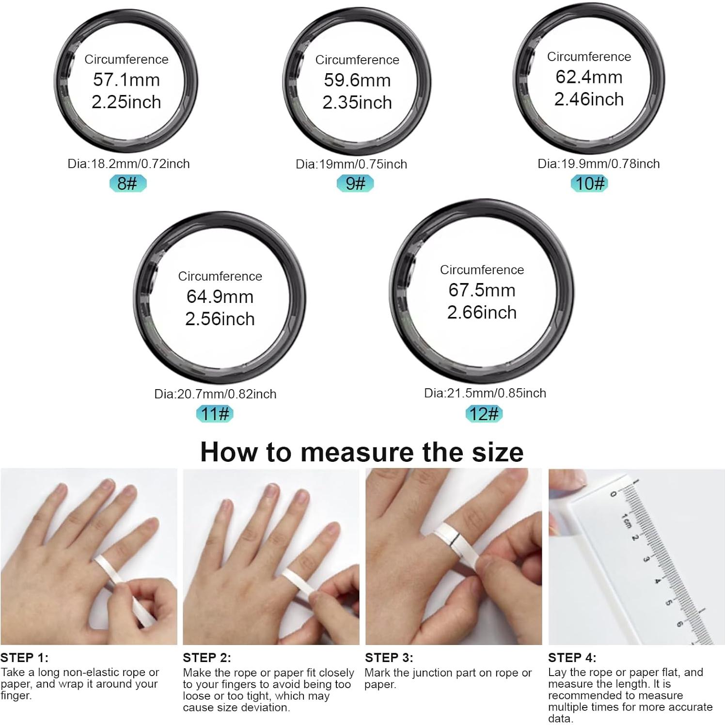 Anillo Inteligente Domhong SR08 con Pantalla LED y Monitoreo de Salud