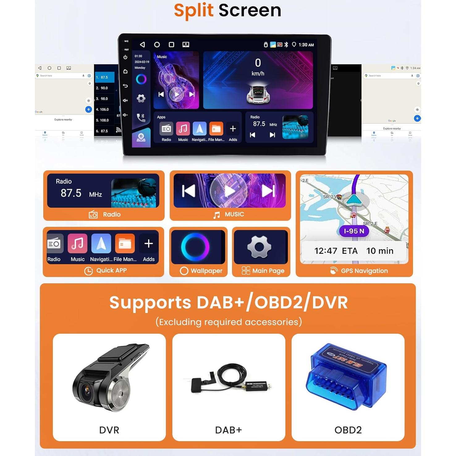 Estéreo Android 13 Rimoody 4G+64G para Toyota Yaris 2007-2013