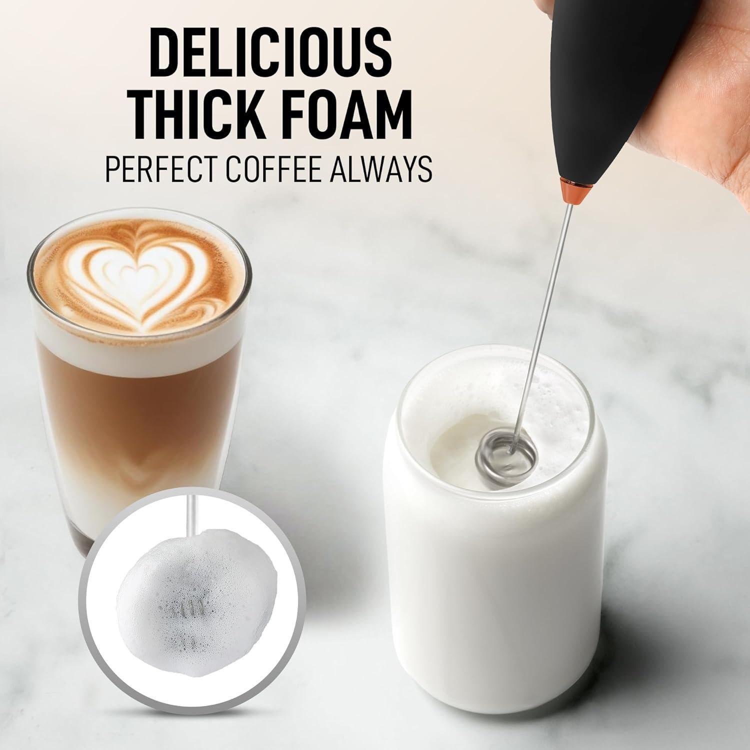 Batidor de Leche Zulay Doble Eléctrico 360W Negro/Cobre