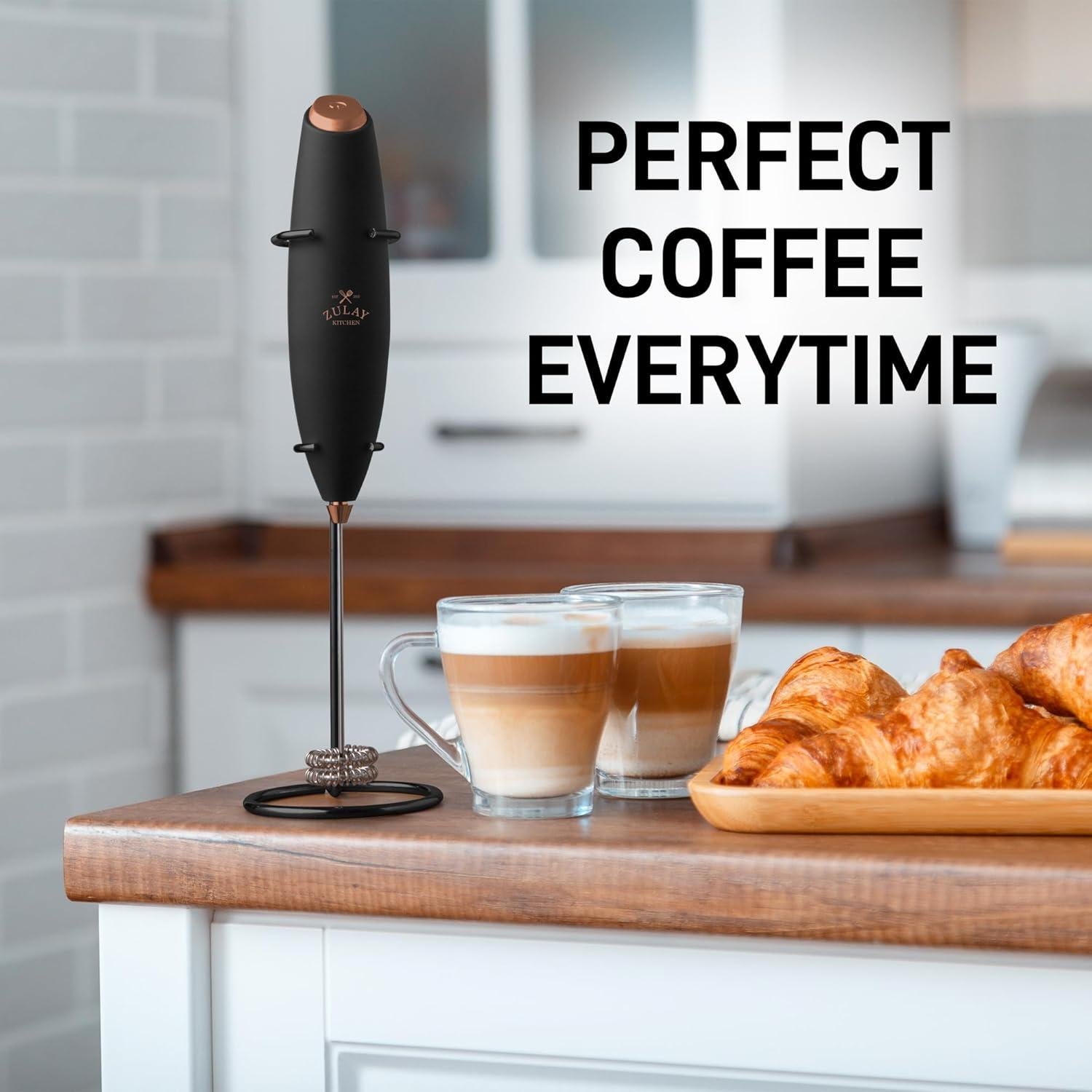 Batidor de Leche Zulay Doble Eléctrico 360W Negro/Cobre