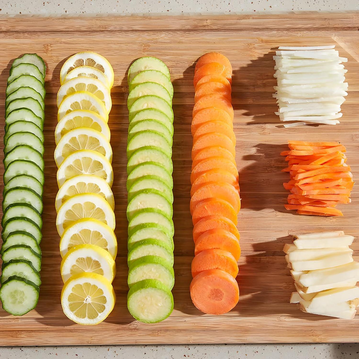 Rebanador Mandolina Jonscook Negro 5 en 1 Grosor Ajustable 0-8mm