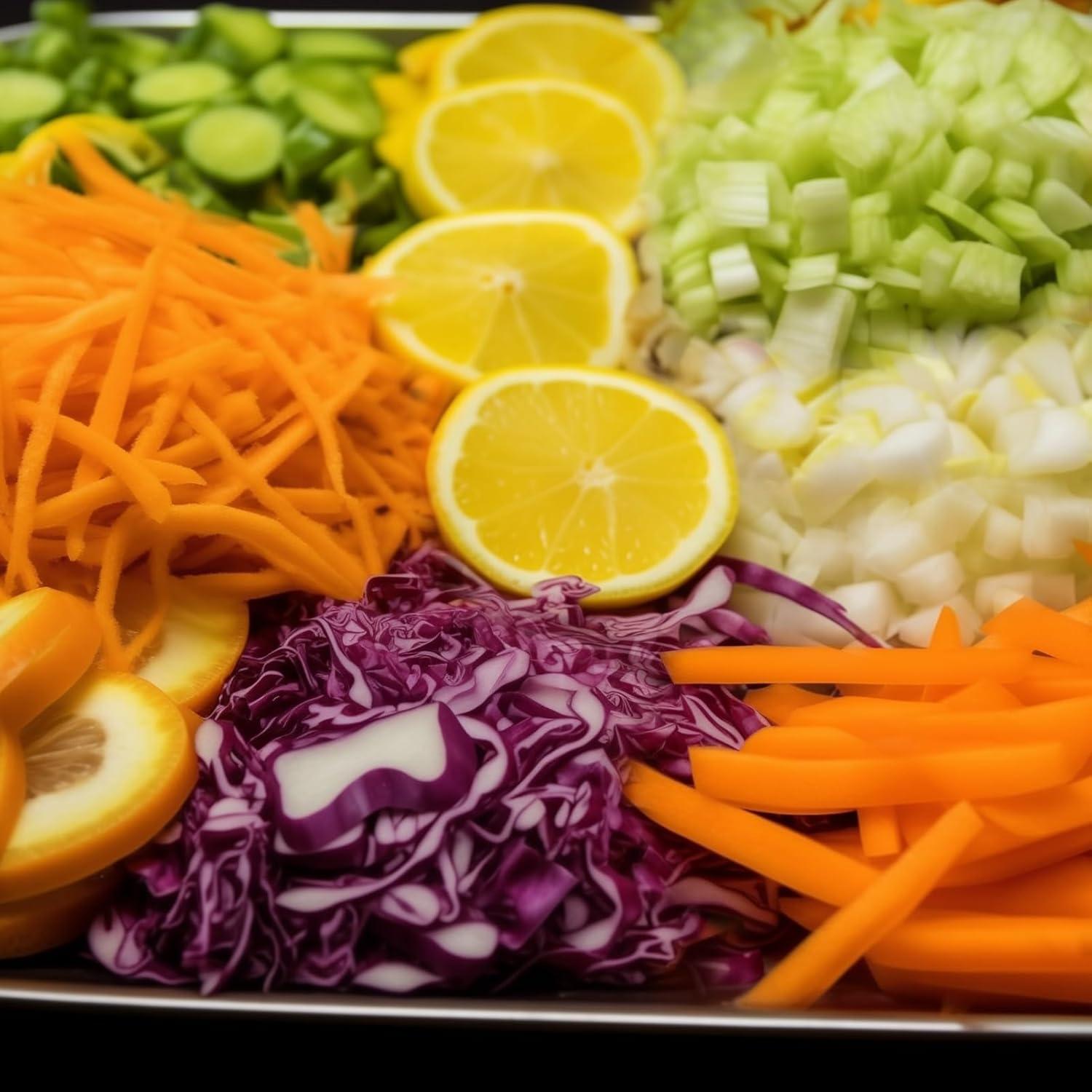 Rebanador Mandolina Jonscook Negro 5 en 1 Grosor Ajustable 0-8mm