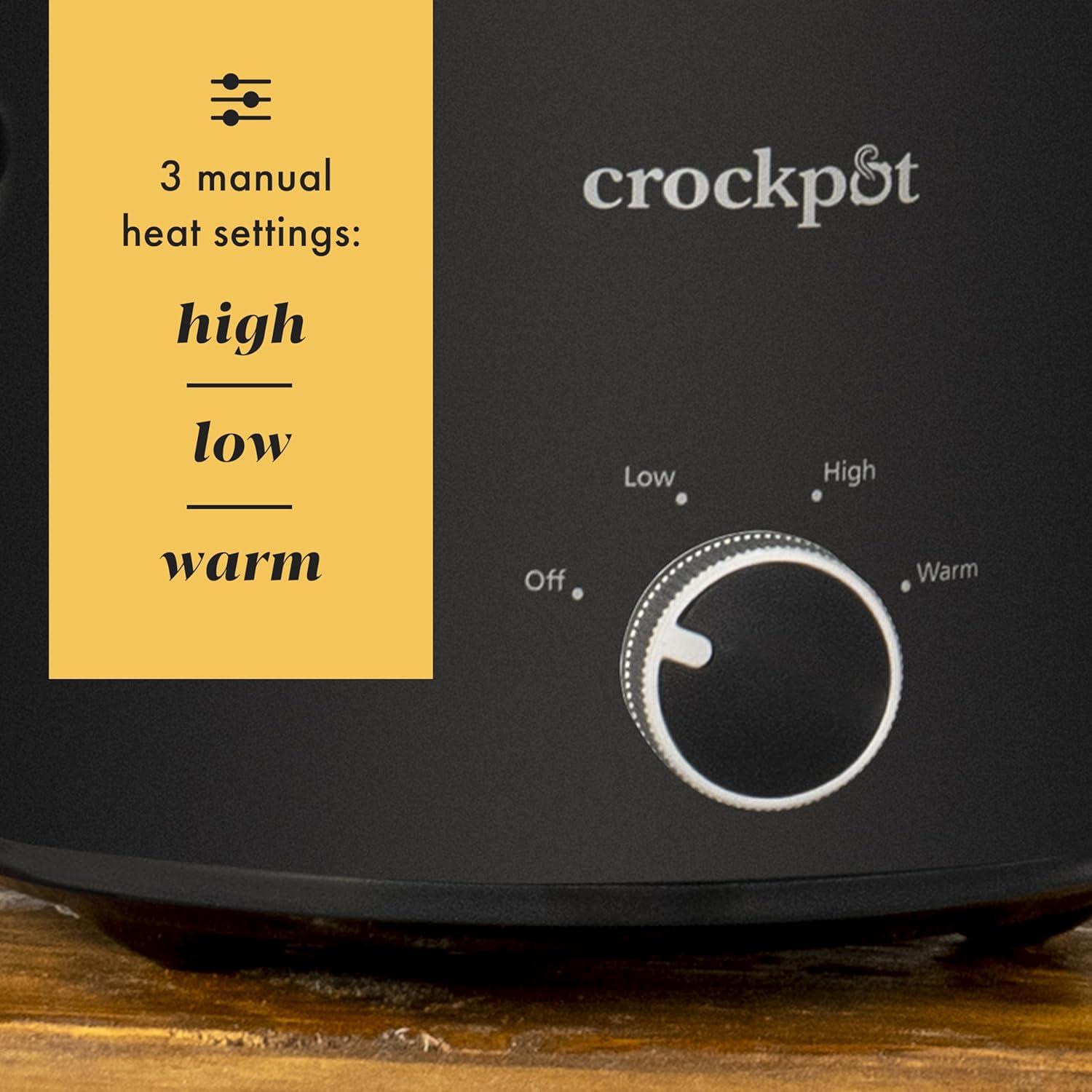 Olla de Cocción Lenta Crock-Pot 2 Cuartos Negra Manual
