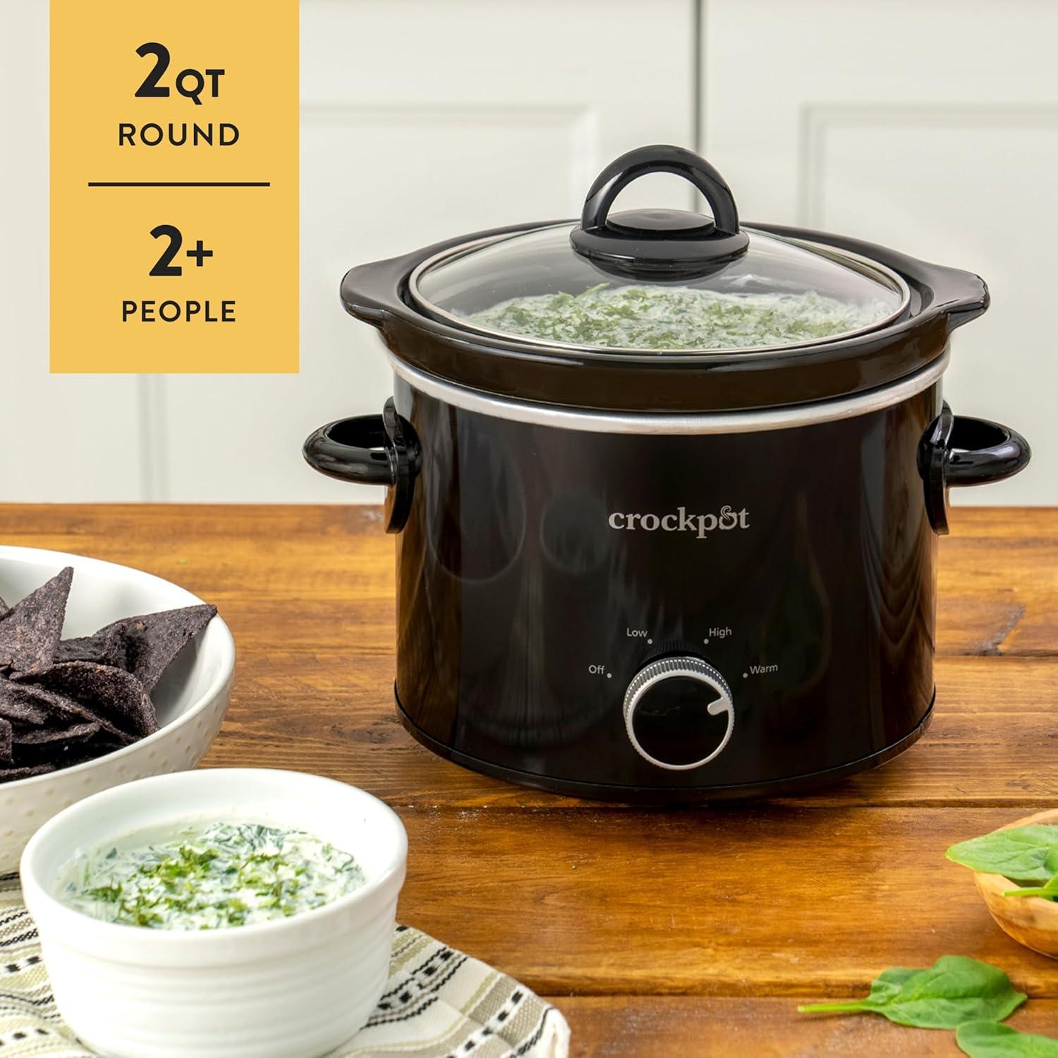 Olla de Cocción Lenta Crock-Pot 2 Cuartos Negra Manual