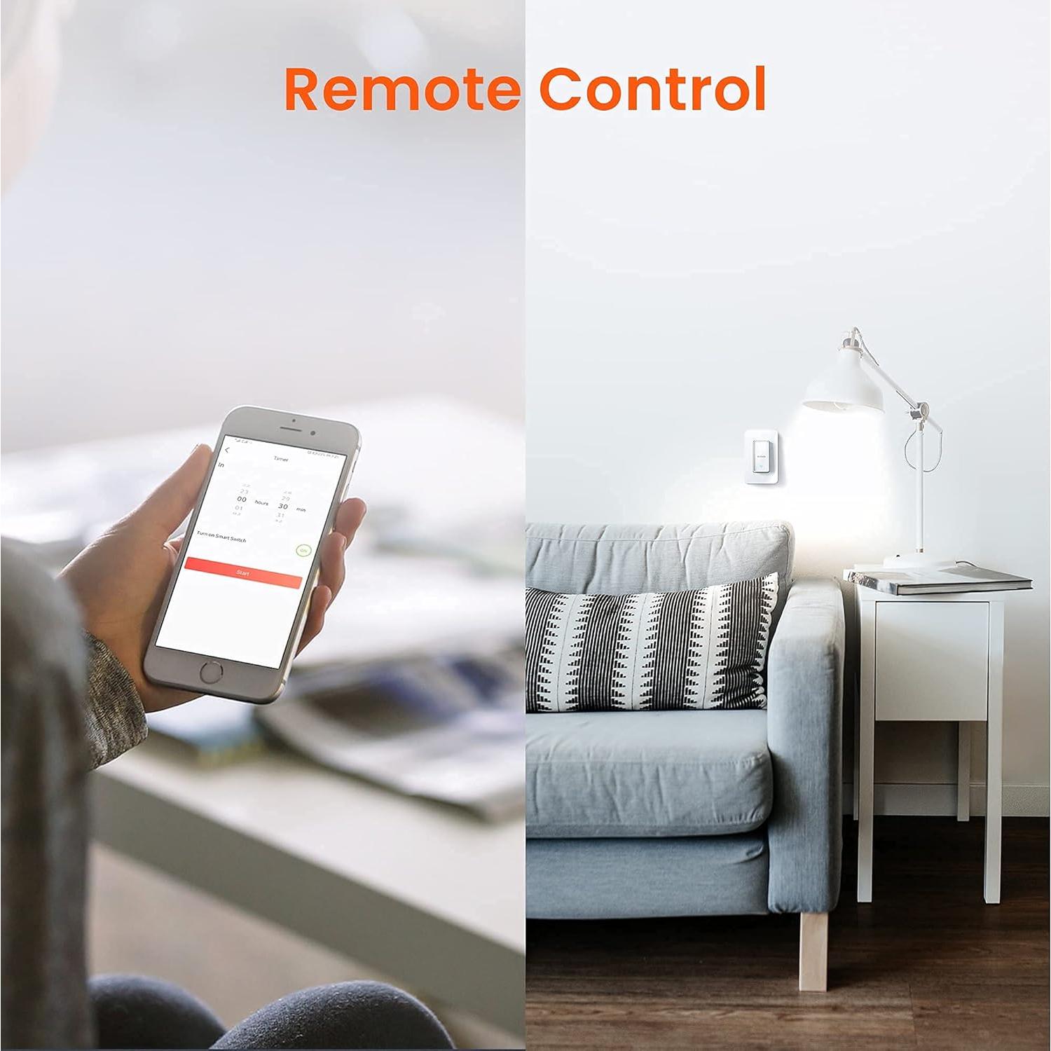 Interruptor de Luz Inteligente Tenda SS3 Wifi 2.4GHz Blanco