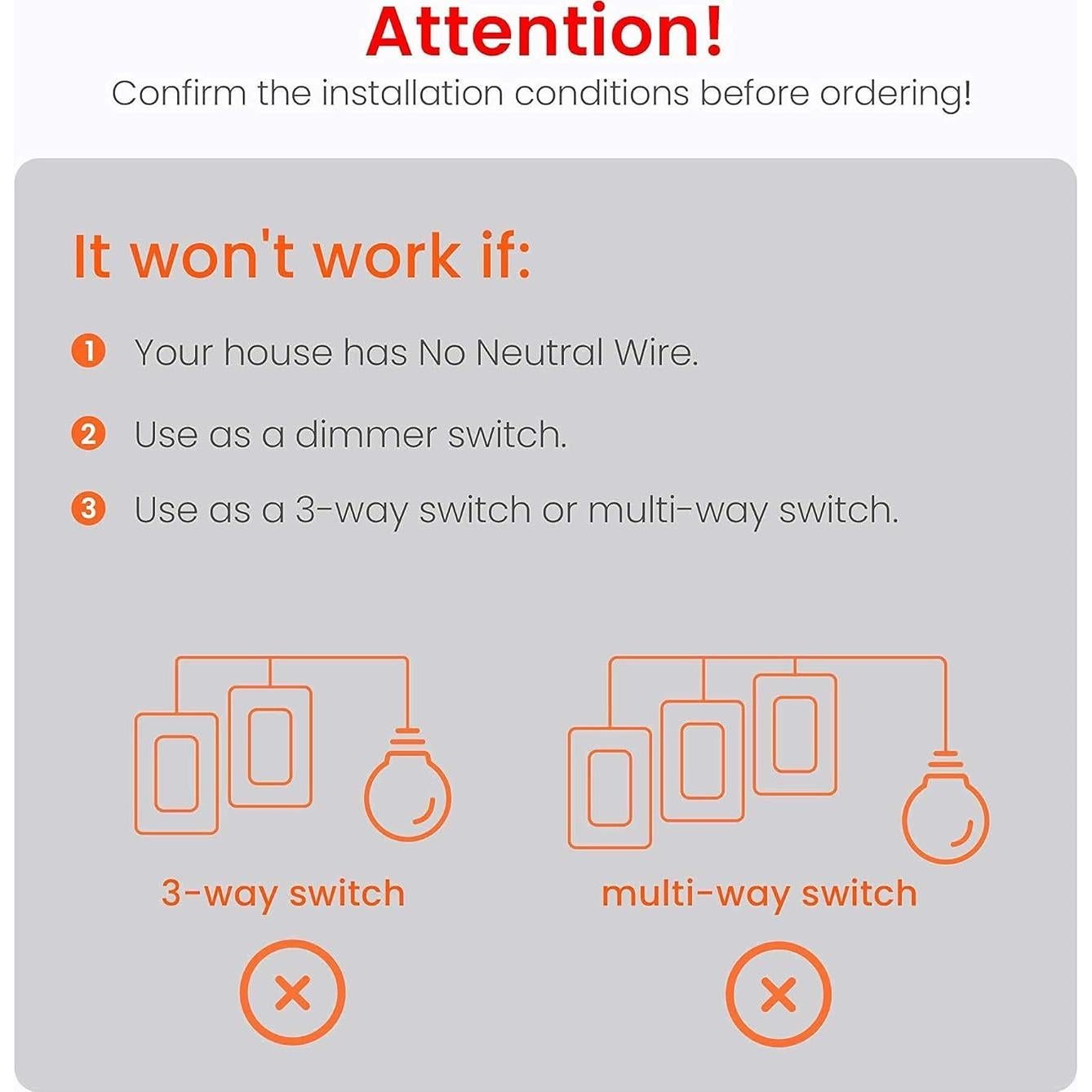 Interruptor de Luz Inteligente Tenda SS3 Wifi 2.4GHz Blanco