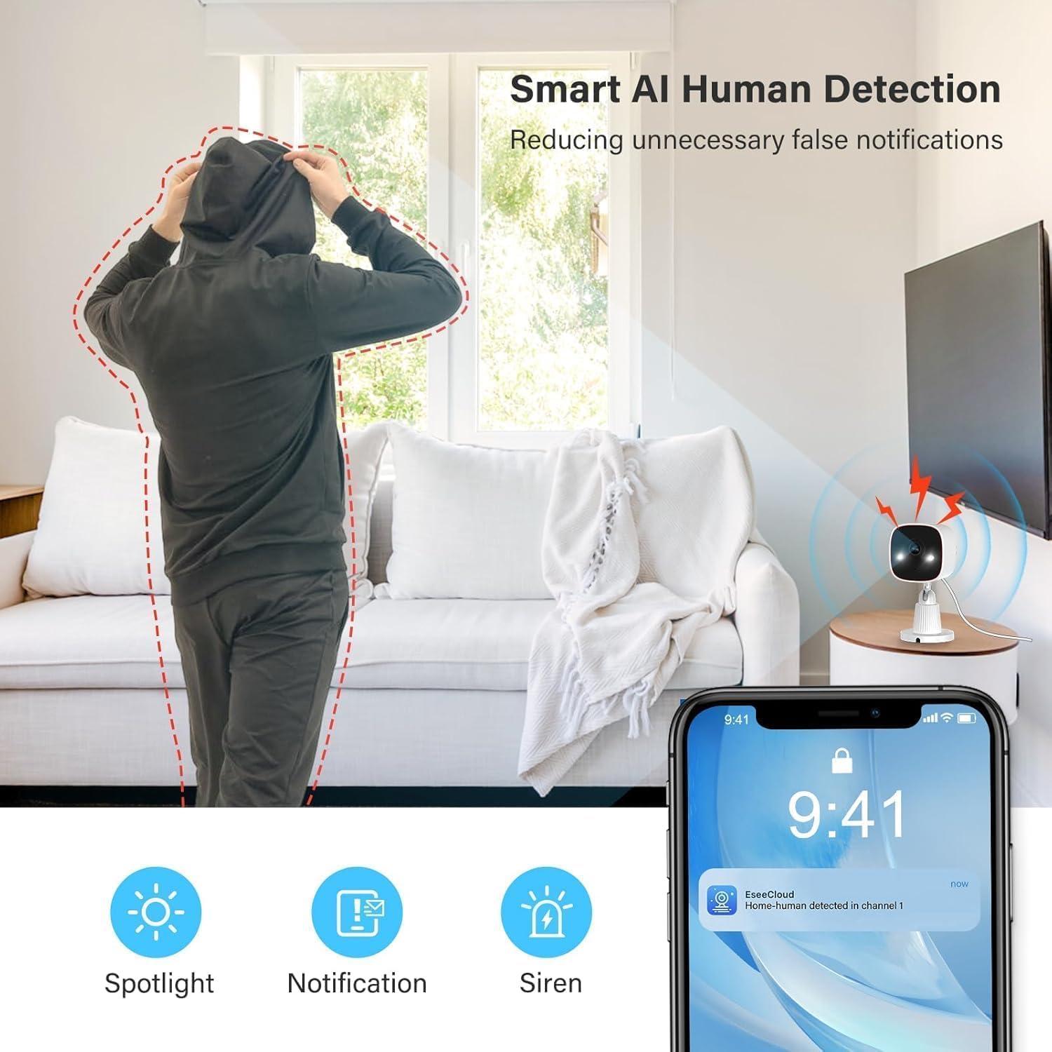 Cámara de Seguridad Exterior Jennov 2K WiFi Doble Banda IP66