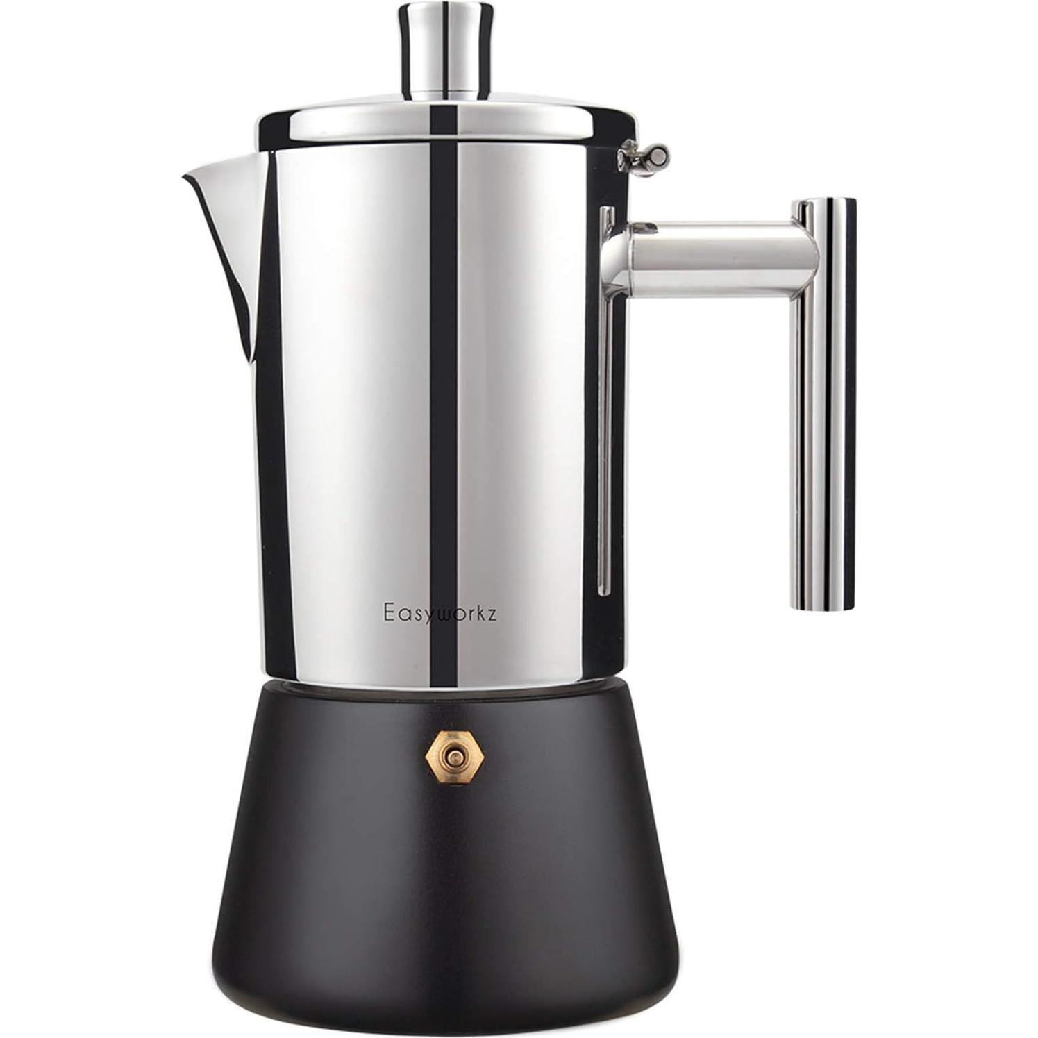 Cafetera Espresso Moka Easyworkz de Acero Inoxidable 4 Tazas