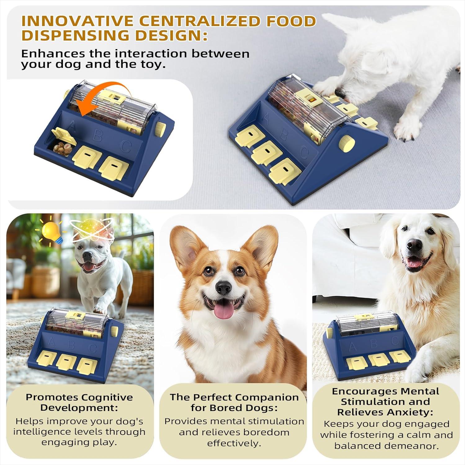 Juguete Rompecabezas Interactivo KADTC 2 en 1 para Perros Medianos