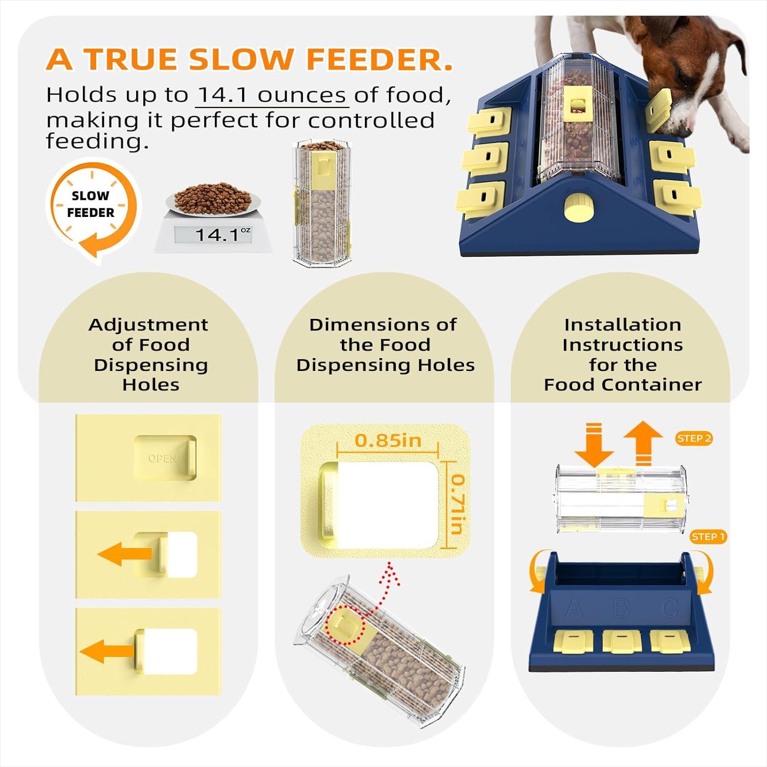 Juguete Rompecabezas Interactivo KADTC 2 en 1 para Perros Medianos