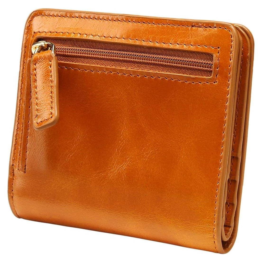 Billetera de Cuero Itslife RFID Compacta para Mujeres