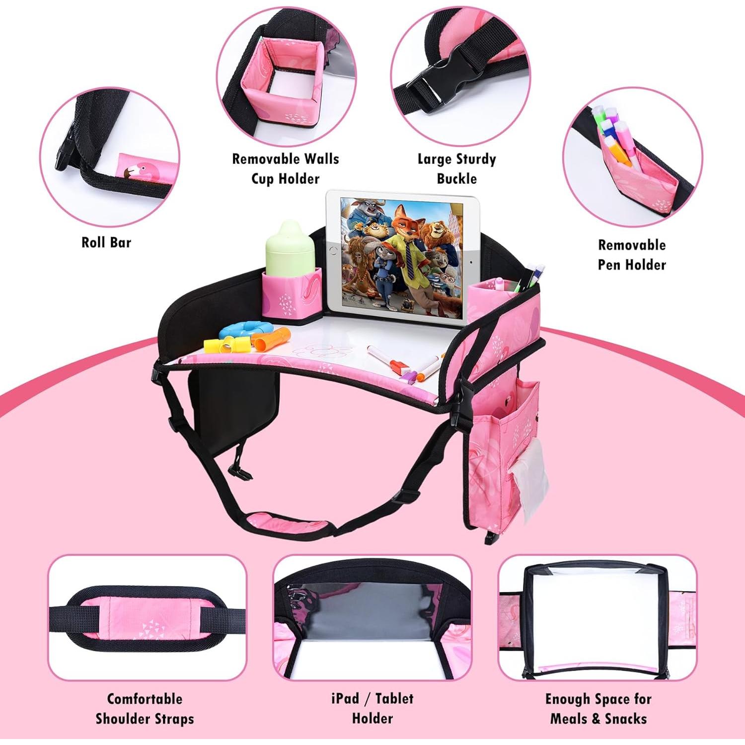 Bandeja de Viaje para Niños WENRENER 43.2x34.3cm Rosa 2PCS