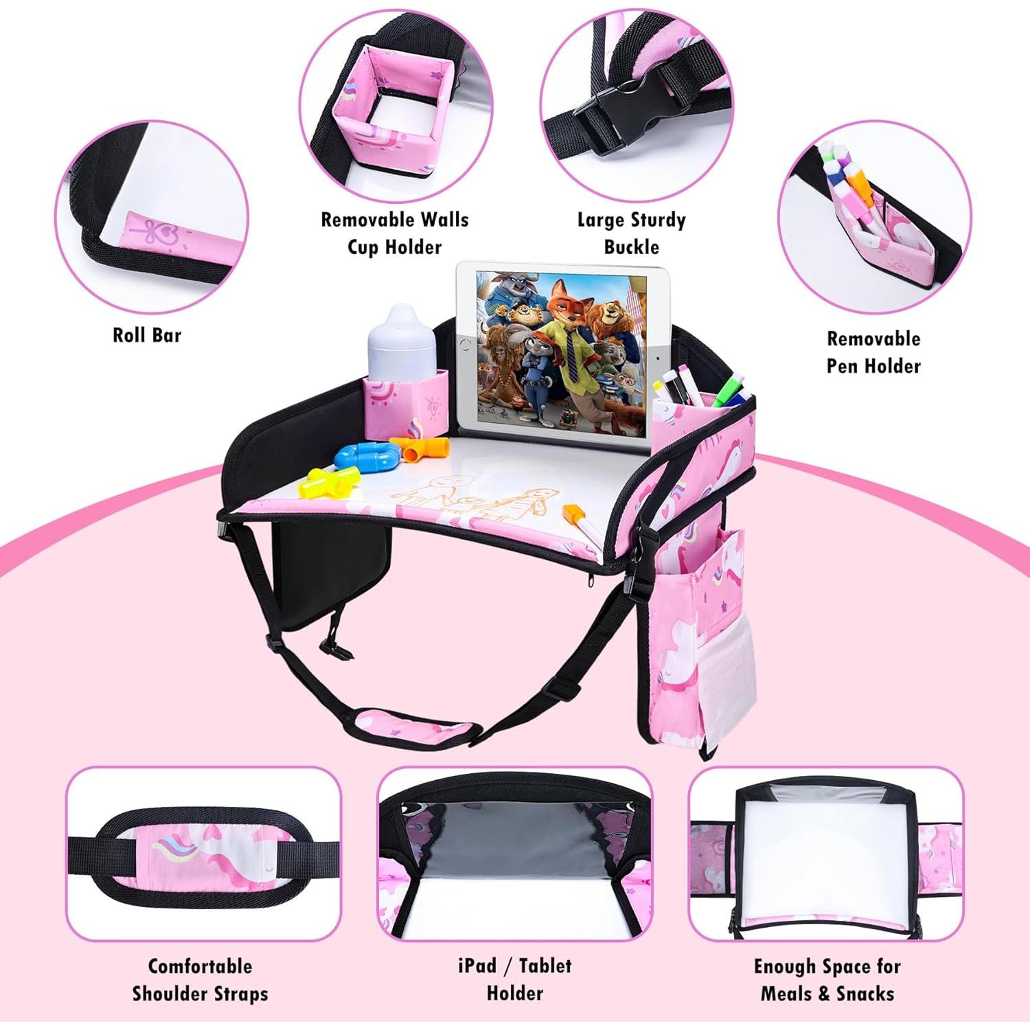 Bandeja de Viaje para Niños WENRENER 43.2x34.3cm Rosa 2PCS