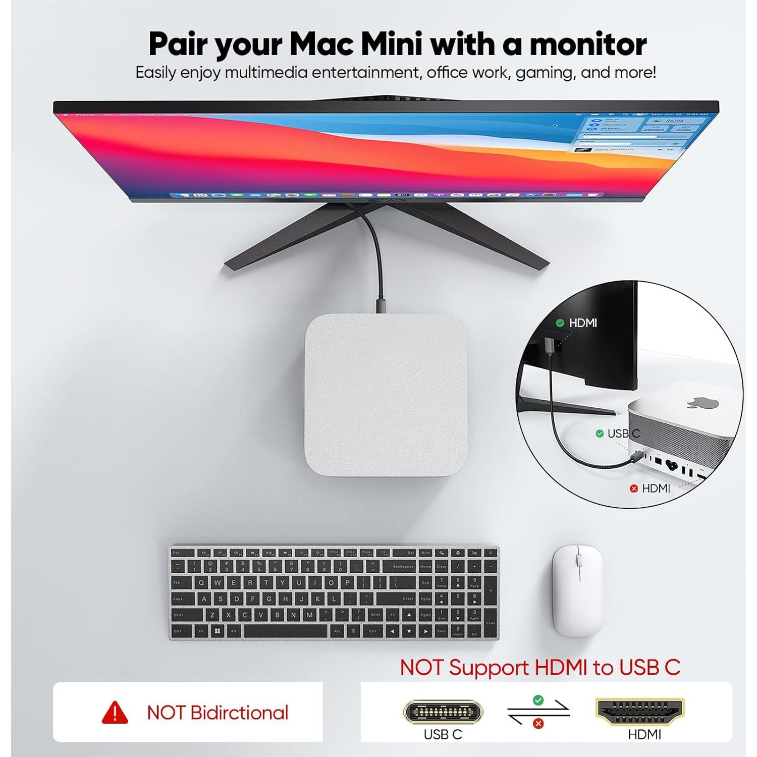 Cable USB C a HDMI 1.83m Vorothin 4K 30Hz Compatible iPhone 16