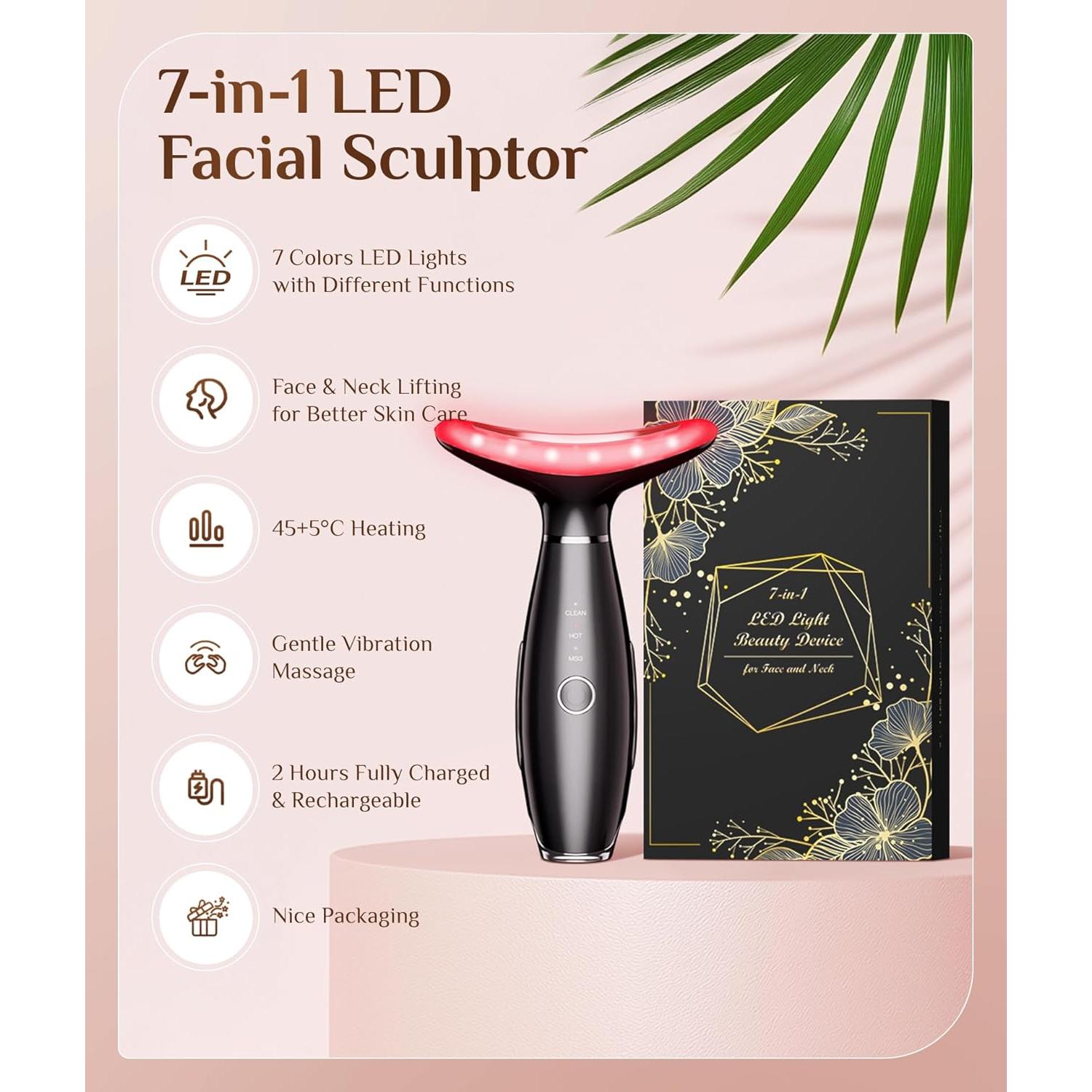 Máquina Galvánica Trinity - Terapia de Luz Roja Facial 7 en 1