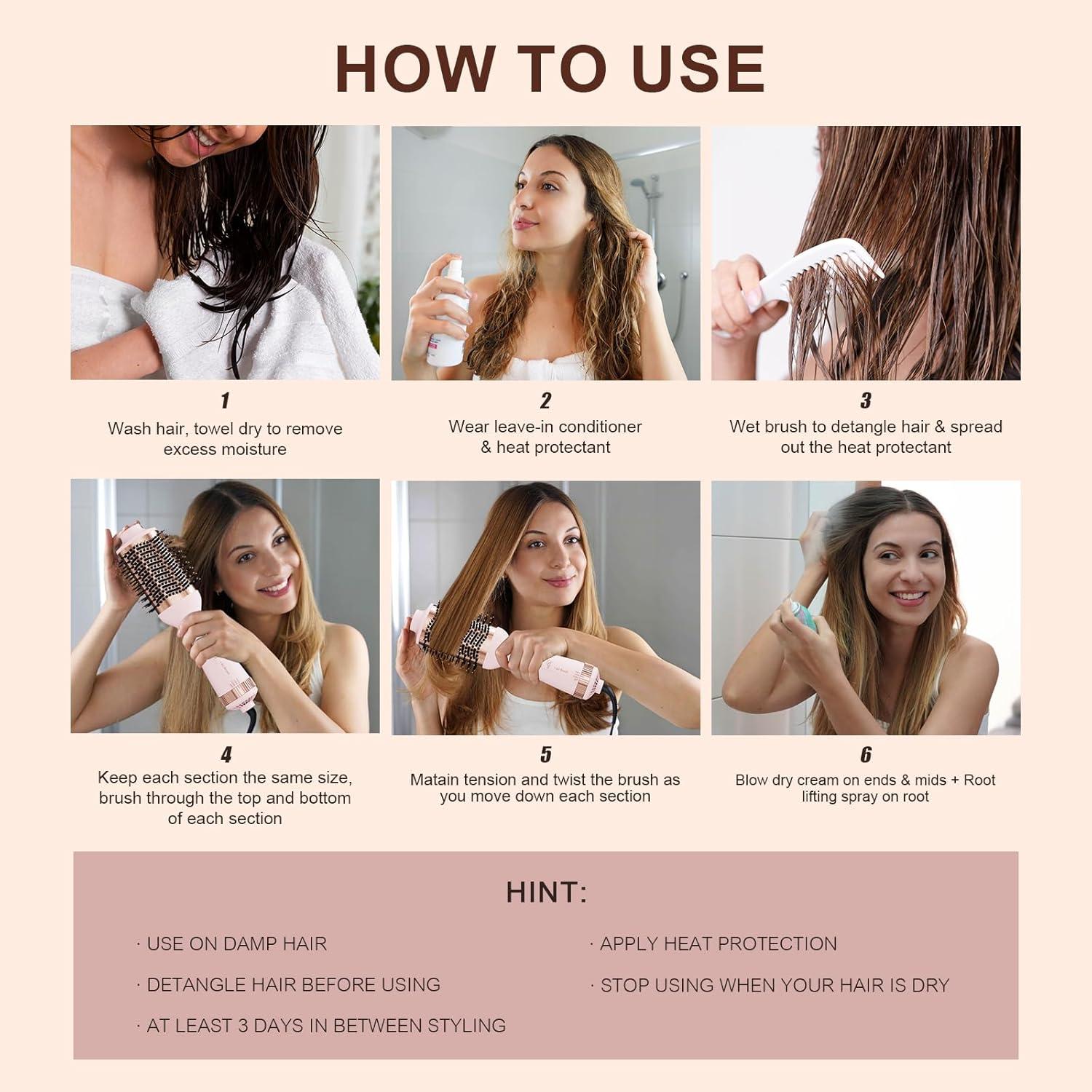 Secador Cepillo 4 en 1 Hair Trends 75mm Doble Voltaje