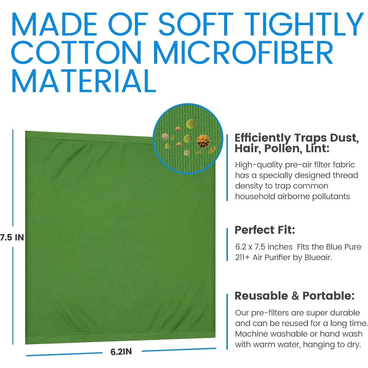 Paquete de 4 filtros prelavables Cabiclean 211+ para purificador Blueair